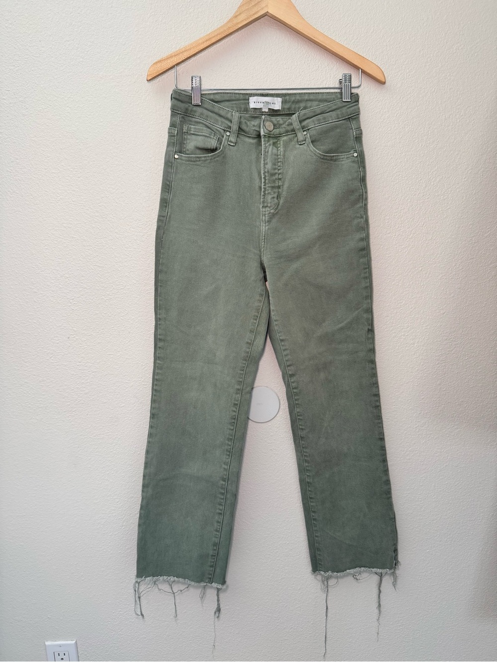 RISEN High-Rise Jeans - Sage Green size 7